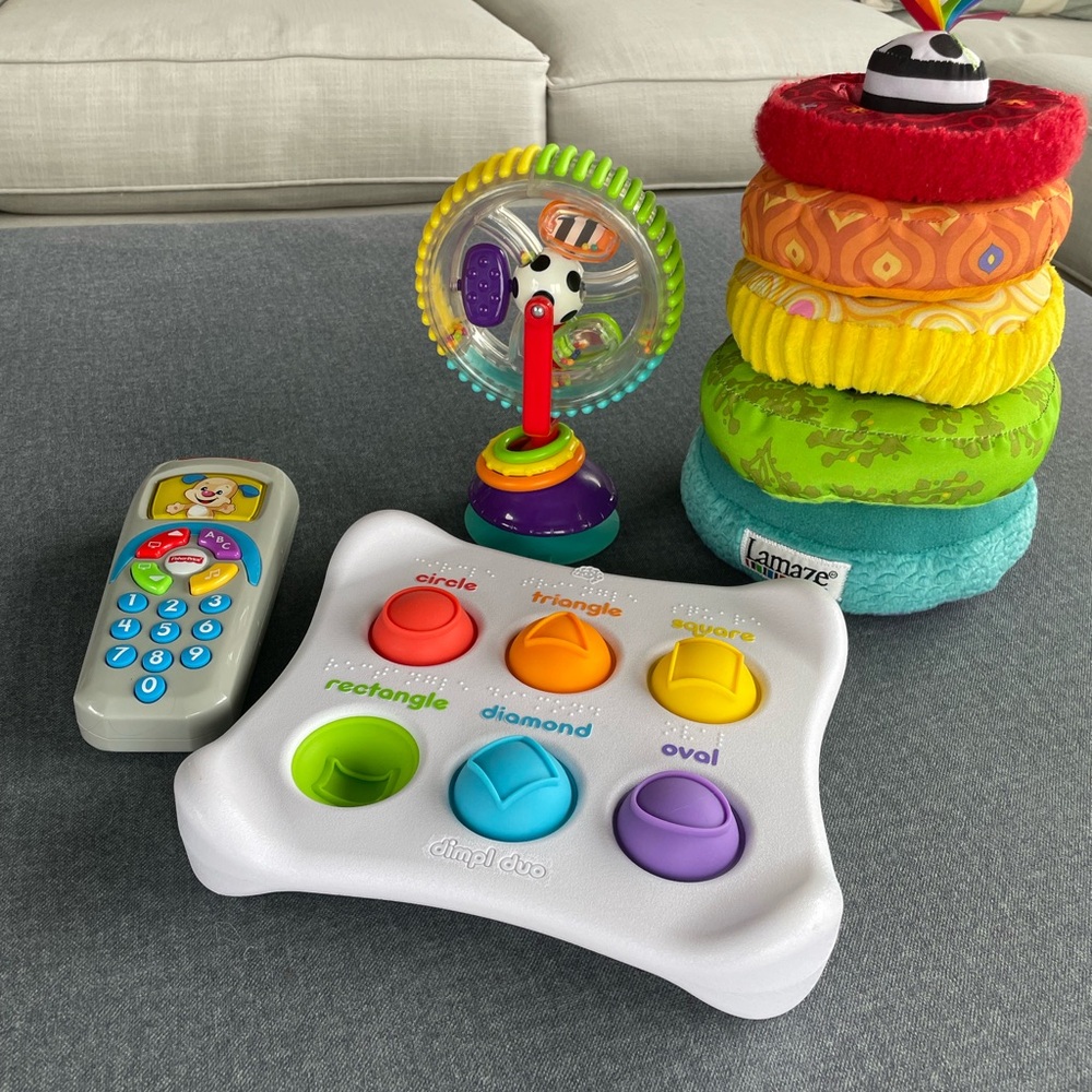 Baby/Kids Toys | Dimpl Duo Popper | Stacking Rings | Interactive Phone | Spinner